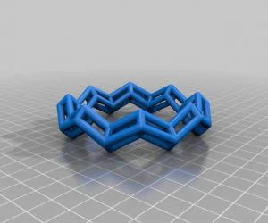 Zig Zag Open Frame Ringbracelet Thing 3D Models