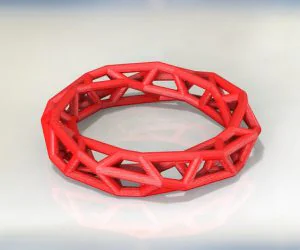 Customizable Open Frame Ringbracelet Thing 3D Models