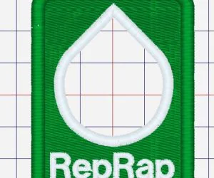 Reprap Logo Embroidery File Patch 3D Models