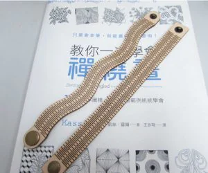 Beautiful Chunky Bracelet Voronoi Style 3D Models