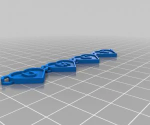 My Customized Heart Chain With Text 3D Models