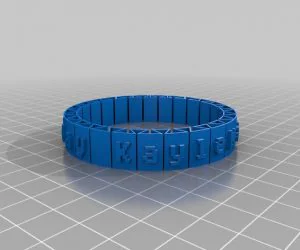 My Customized Flexible Name Bracelet 3D Models