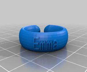 My Customized Text Ringbraceletcrown Thing Chiara 3D Models