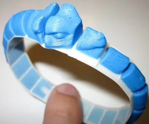 Subdivision Bangle Bracelet Large 3D Models