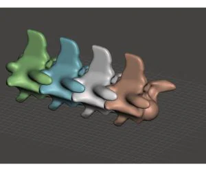 Voronoi Script Mobius Bangle 3D Models