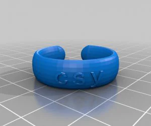 My Customized Text Ring 3D Models