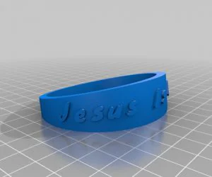 Bedrock 3D Custom Flexible Name Bracelet 3D Models