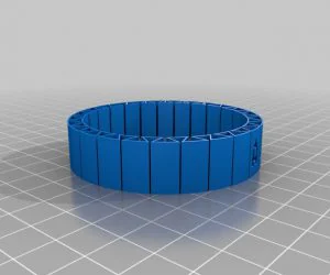 My Customized Flexible Name Bracelet 3D Models