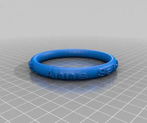 My Customized Heart Chain With Text Rucker 3D Models