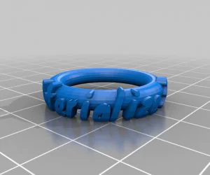 My Customized Heart Chain With Text Rucker 3D Models
