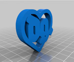 My Customized Heart Chain With Text 3D Models