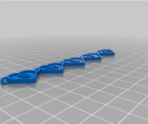 My Customized Heart Chain With Text 2Nd 3D Models