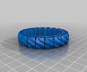 Wide Chain Bracelet220Mm Long 3D Models
