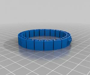 My Customized Rotating Text Bracelet Celia 3D Models