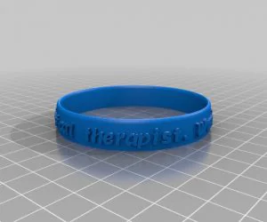 My Customized Flexible Name Bracelet Full Version 3D Models