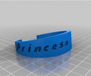 My Customized Flexible Name Bracelet Full Version 3D Models