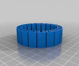 My Customized Flexible Name Bracelet Full Version 3D Models