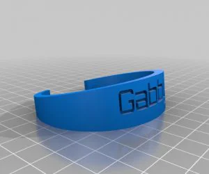 My Customized Flexible Name Bracelet Full Version 3D Models