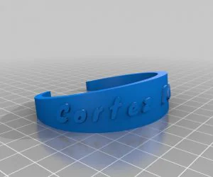 My Customized Customizeable Wide Cuff Finger Bracelet 3D Models