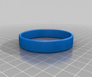 My Customized Dual Flexible Name Bracelet 3D Models