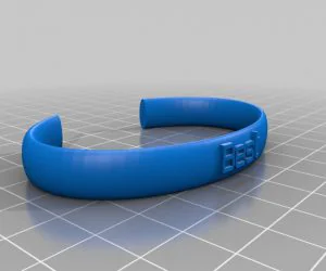 My Customized Flexible Name Bracelet Full Version 3D Models