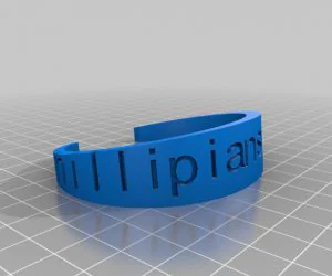 Cortez Family Medium Engraved Bracelet 3D Models