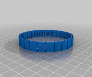 My Customized Dual Flexible Name Bracbraccialeto 3D Models