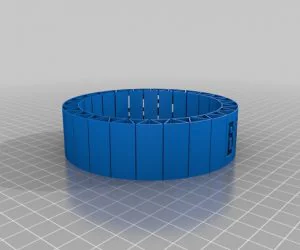 My Customized Dual Flexible Name Bracelet 3D Models