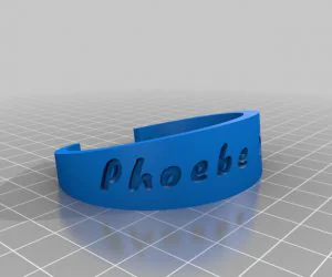Marga My Customized Flexible Name Bracelet 3D Models