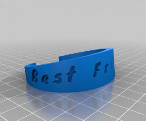Avery Flexible Name Bracelet 3D Models