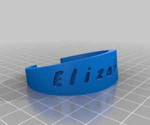 Charlotte Rotating Text Bracelet 3D Models