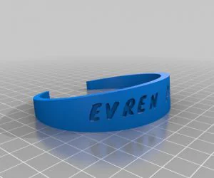 Palak Flexible Name Bracelet 3D Models