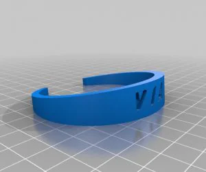 Mafalda V3 Flexible Name Bracelet 3D Models