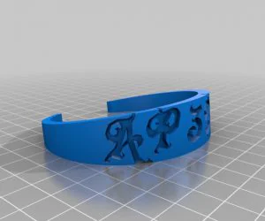 My Customized Flexible Name Bracelet Full Version 3D Models