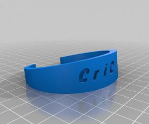 Eva Flexible Name Bracelet 3D Models