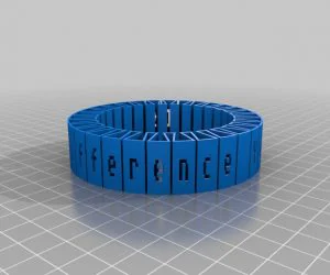 My Customized Flexible Name Bracelet 3D Models