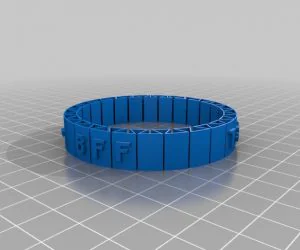 My Customized Flexible Name Bracelet 3D Models