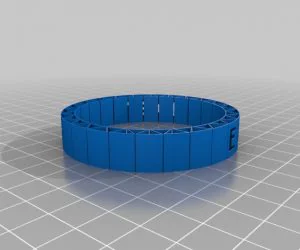 My Customized Flexible Name Bracelet 3D Models