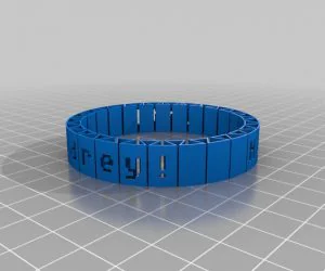 My Customized Dual Flexible Name Bracelet 3D Models