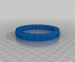 My Customized Flexible Name Bracelet 3D Models