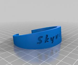 R30 3Dp Poging 3My Customized Flexible Name Bracelet 3D Models