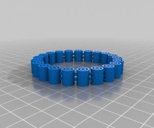Customized Ruffled Bracelet 1 3D Models
