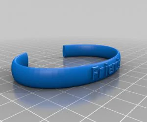 My Customized Flexible Name Bracelet Full Version 3D Models