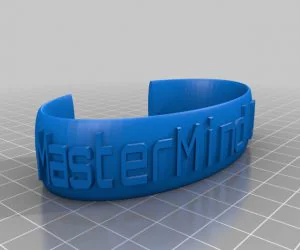 Jz Customized Ellipse Message Band 3D Models