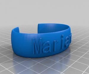 My Customized Flexible Name Bracelet Kiran 3D Models