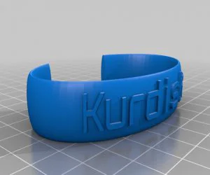 My Customized Dual Flexible Name Bracelet 3D Models