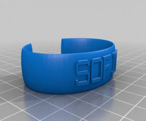 My Customized Flexible Name Bracelet Olivia 3D Models