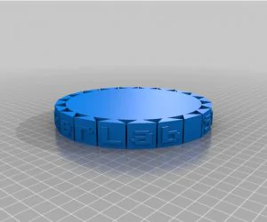 50X60 Wide Cuff Bracelet 3D Models
