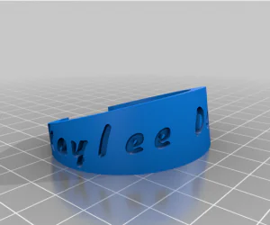 Cortez Family Medium Embossed Bracelet 3D Models