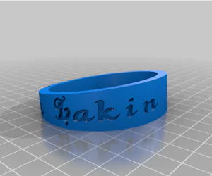 Cortez Family Mediem Engraved Small Font Bracelet 3D Models